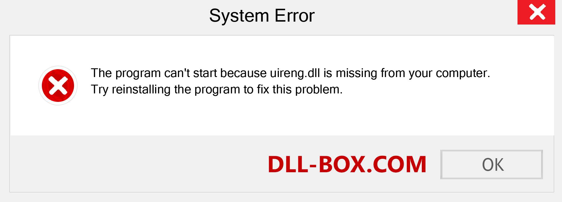  uireng.dll file is missing?. Download for Windows 7, 8, 10 - Fix  uireng dll Missing Error on Windows, photos, images